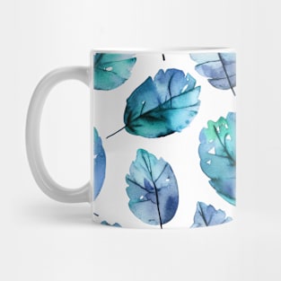 Blue leaves Mug